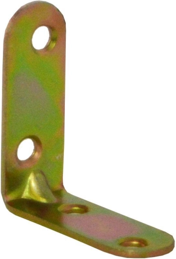 Mounting angle bracket with embossing 50 × 18 × 2 mm, yellow zinc-plated (20 pcs)