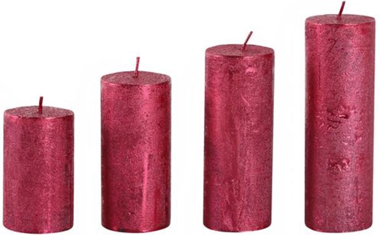 Advent candles red, set of 4 pcs