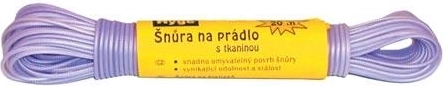 Skalbinių virvė 20 m su plastikine danga – spalvų miksas