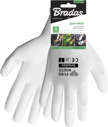 Pirštinės Pure White PU, 7 dydis