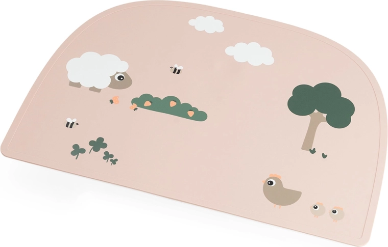 Done by Deer silicone placemat Tiny farm pink