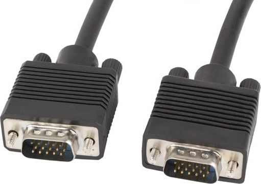 VGA cable 1.8 m with double shielding and ferrites, black