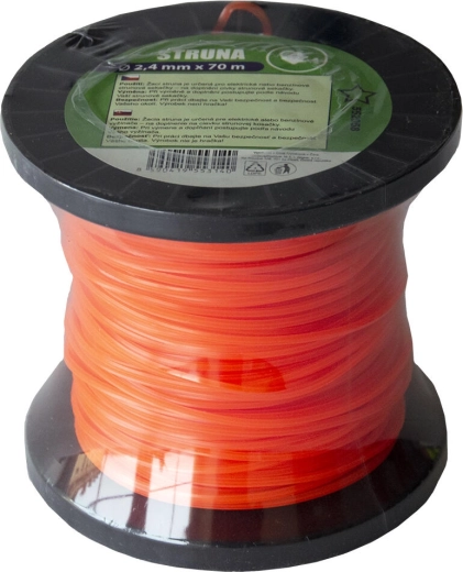 Replacement trimmer line 2.4 mm star, 70 m, orange
