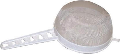 Plastic colander 16 cm with handle – color mix