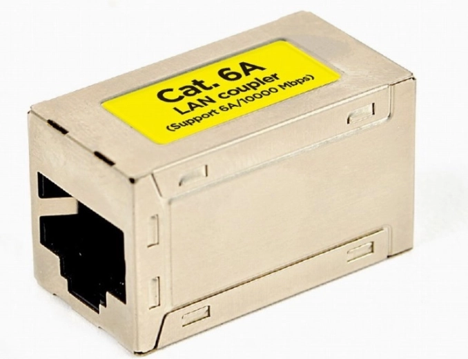 LAN RJ45 Cat 6 Coupler, White