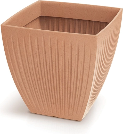 Latia Square Plastic Planter 48 cm Terracotta