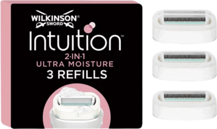 Wilkinson Intuition keičiamos skutimosi galvutės 2v1 Ultra Moisture, 3 vnt.