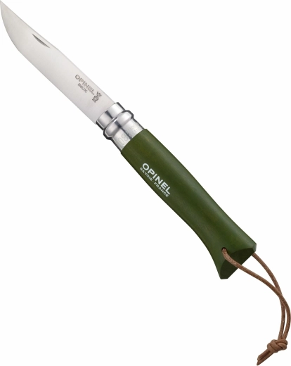 Opinel N°08 Trekking khaki kišeninis peilis 8,5 cm, buko mediena