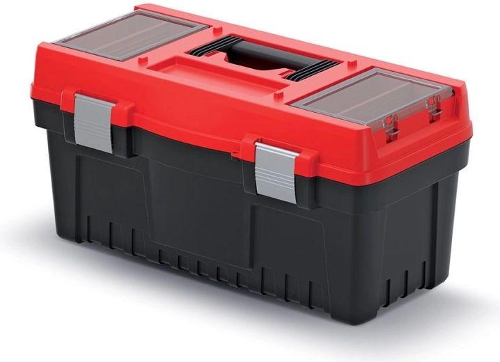 Įrankių lagaminas su metalinėmis spynomis EVO 548 × 274 × 286 mm – raudonas