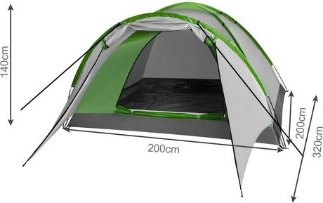 Space for 4 people and a practical vestibule