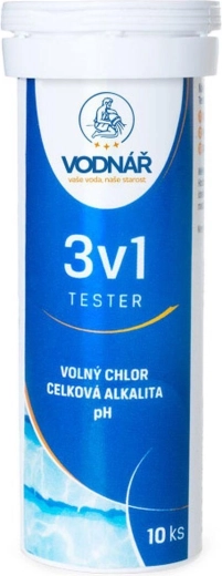 3 viename testavimo juostelės VODNÁŘ (10 vnt.)
