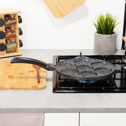 Tolygus įkaitimas ir patogi rankena