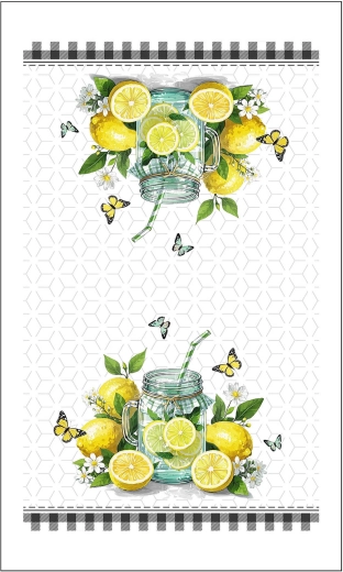 Medvilninis virtuvinis rankšluostis Citron 38 × 63 cm