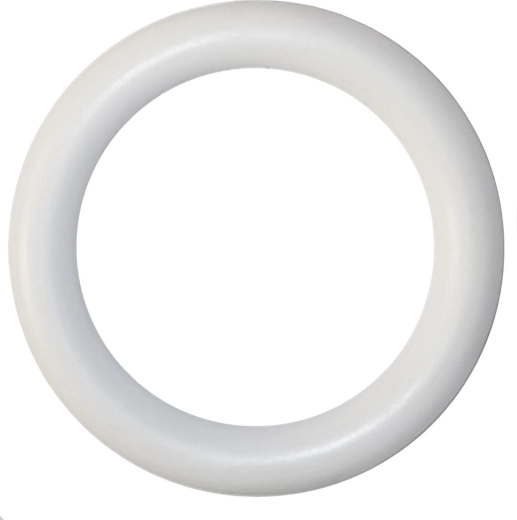 Plastic curtain rings with hook for curtain rod, white, 10 pcs