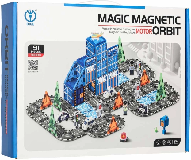 91-piece police set for building and play