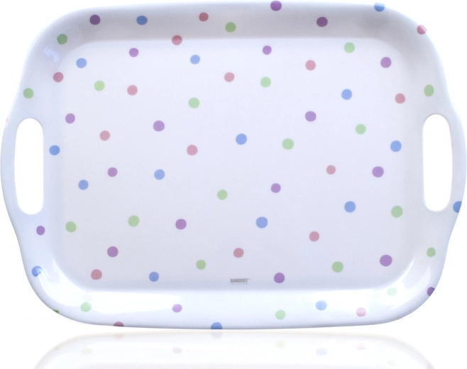 Melamino padėklas PUNTO su rankenomis 36 × 25,5 cm