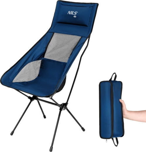 Ultralight Folding Camping Chair NILS Camp Blue