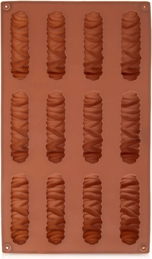 Silikoninė forma sausainiams ir praliniams, ruda 29 × 17 × 1,8 cm