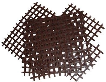 Surenkamas plastikinis kilimėlis 25 × 25 cm, rudas (4 vnt.)