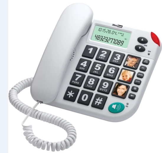 Laidinis telefonas MaxCom KXT 480 BB baltas