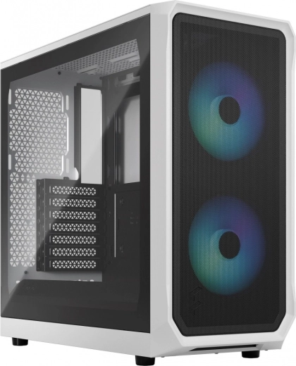 Computer Case Fractal Design Focus 2 RGB White with Clear Tinted Glass