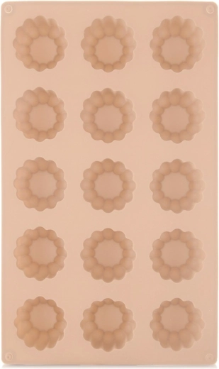 Silikoninė forma sausainiams ir pralinėms, gėlė, smėlio spalvos 28 × 17 × 2,8 cm