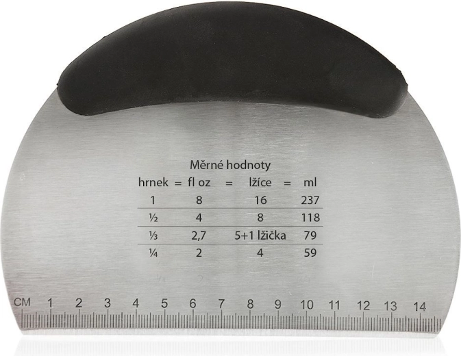 Stainless steel pastry scraper and dough cutter 16 cm