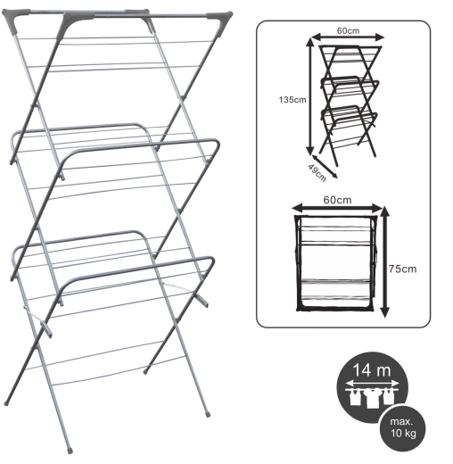 Camilla Three-Tier Folding Clothes Drying Rack
