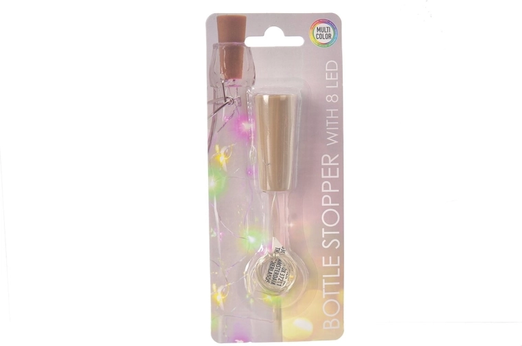 Colorful LED bottle lights, 8 LEDs, 70 cm