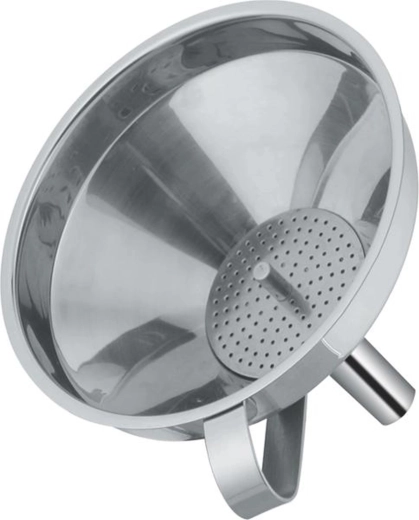 Toro stainless steel funnel with strainer 13 cm