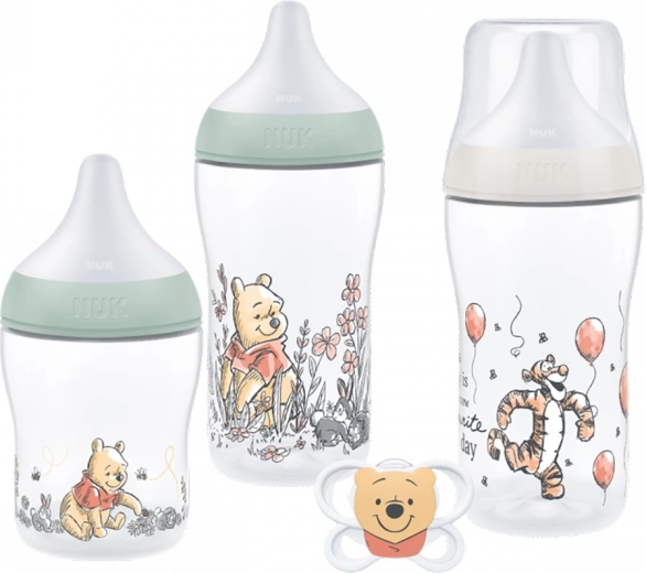 NUK Perfect Match Disney Mikės Pūkuotuko kūdikių buteliukų ir čiulptuko rinkinys