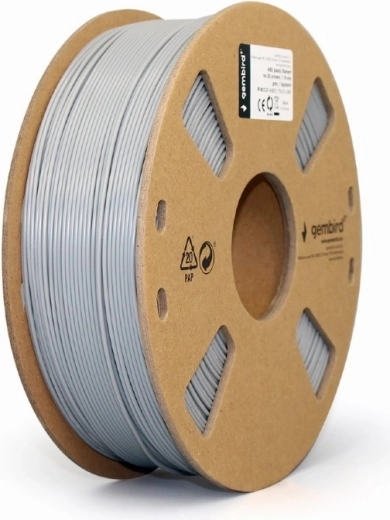ABS gija 3D spausdinimui 1,75 mm, 1 kg, pilka