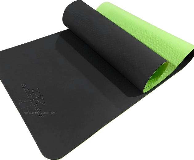 TPE Fitness Mat Balance 6 mm Green-Black