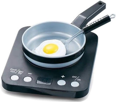 Induction hob with sound, light and display
