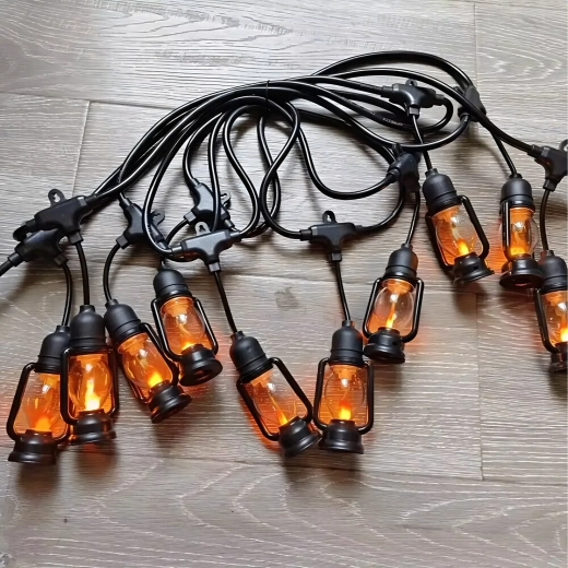 Vintage lanterns on a durable cable