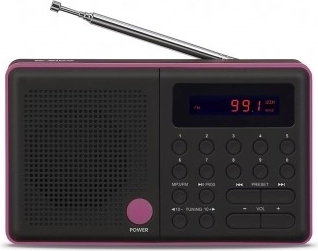 Radijas Pliszka USB FM juodas