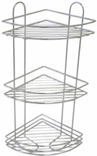 Toro Corner Three-Tier Bathroom Shelf 58 × 31 cm