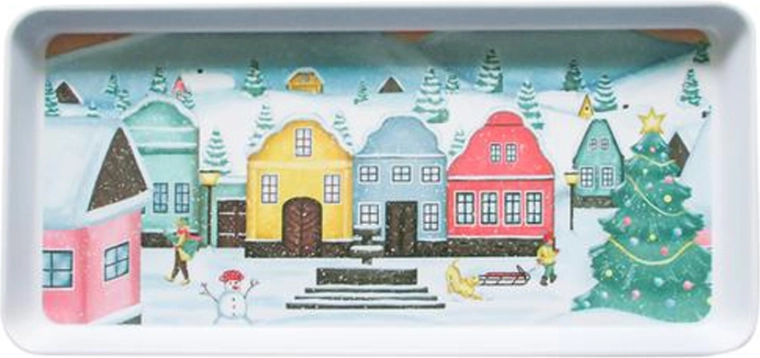 Christmas serving tray Little Village 35 × 16.5 × 2.3 cm