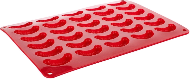 Culinaria Red Silicone Crescent Roll Mold, 30 pcs