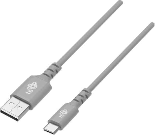 Silikoninis USB–USB‑C kabelis 1 m, pilkas, Quick Charge