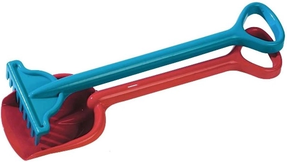 Vaikiškas rinkinys: kastuvas ir grėblys – 56 cm