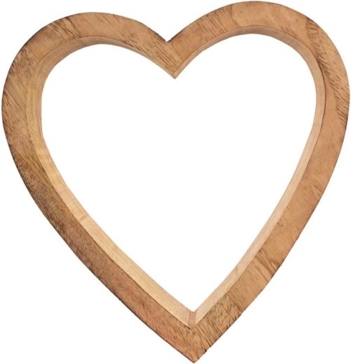 Mango Wood Heart Decoration