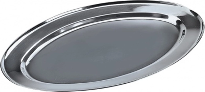 Oval stainless steel tray 29.5 cm