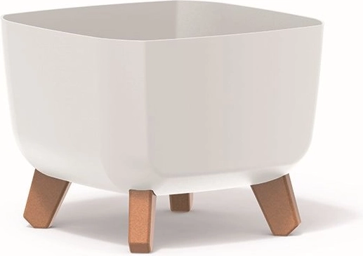 Gracia Square Planter on Legs 39 cm – White
