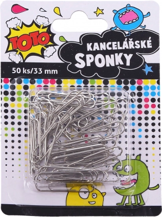 Kanceliarinės sąvaržėlės 33 mm, 50 vnt.