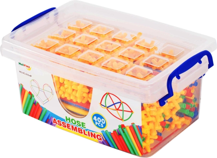Straw Construction Set in Box, 400 Pieces