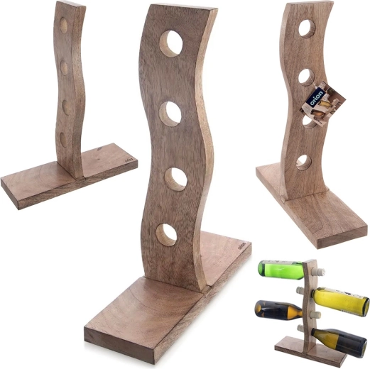 Stable horizontal storage for 4 bottles