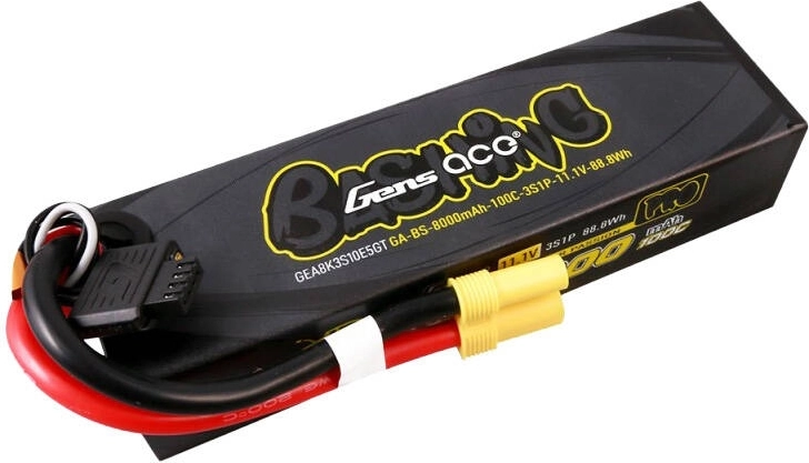 LiPo baterija Gens Ace G-Tech 8000 mAh 11,1 V 100C 3S su EC5 jungtimi (Bashing Series)