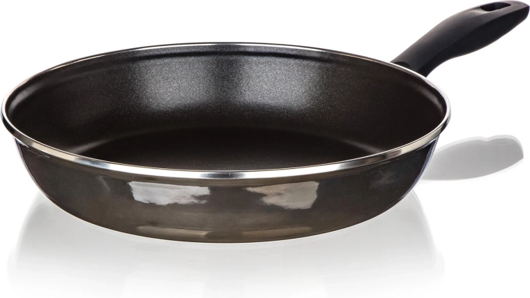 28 cm frying pan with non-stick surface Metallic Black