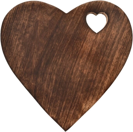 Mango Heart-Shaped Trivet 25 × 25 cm